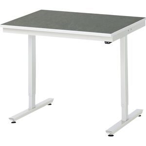 RAU, RAU elektrisch höhenverstellbarer Werktisch Serie adlatus 150, HxBxT 720-1.120 x 1.000 x 800 mm, Arbeitsplatte Universal-/Linoleum-Belag