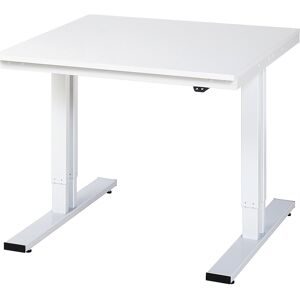 RAU, RAU elektrisch höhenverstellbarer Werktisch Serie adlatus 300, HxBxT 720-1.120 x 1.000 x 1.000 mm, melaminharzbeschichtete Arbeitsplatte