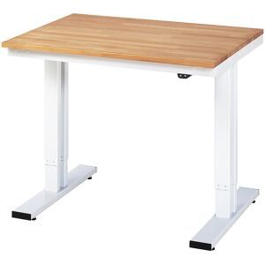 RAU, RAU elektrisch höhenverstellbarer Werktisch Serie adlatus 300, HxBxT 720-1.120 x 1.000 x 800 mm, Arbeitsplatte Buche