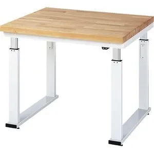 RAU, Arbeitstisch Serie adlatus 600, 1000 x 900 x 740-1140 mm, Buche-Massiv-Platte
