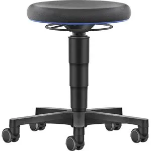 bimos, Allround Hocker Bimos, höhenverstellbar, Doppelrollen, Supertec, Farbring blau