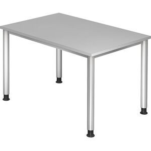 LIVIQUE, Schreibtisch Office Grau Holz 120 cm Höhenverstellbar (manuell) - Material: Holzwerkstoff - Schreibtisch
