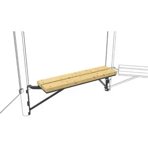 wsm®, Design-Sitzbank WSM  f. Achteckpavillon Paris, L 1000 mm, Kiefernholz, pulverb. Stahl, anthrazitgrau