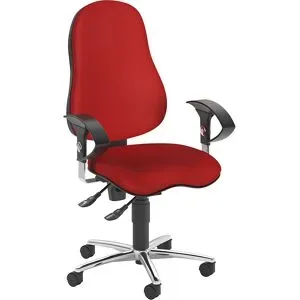 TOPSTAR, Topstar® Bürodrehstuhl Ortho 10, höhenverstellbare Armlehnen, rot