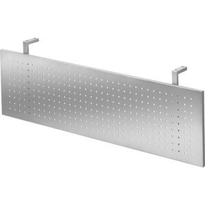 undefined, Sichtblende für Schreibtische, Metall, gelocht, silberfarben einbrennlackiert, B 1200 mm