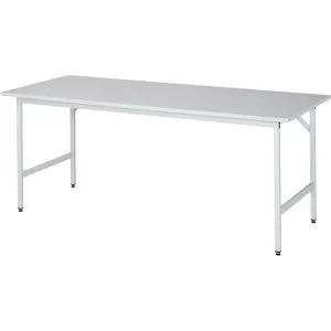 RAU, RAU höhenverstellbarer Werktisch Serie JERRY, HxBxT 800-850 x 2.000 x 800 mm, Arbeitsplatte Melamin-Belag