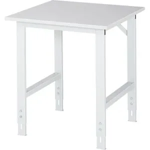 RAU, Arbeitstisch, Melamin-Platte, B 750 x T 800 x H 760-1080 mm