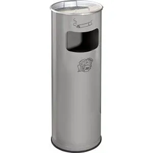 VAR, VAR® Ascher-Abfall-Kombination, Standmodell, 16,7 Liter, silber