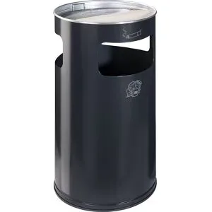 VAR, VAR® Ascher-Abfall-Kombination, Standmodell, 69,2 Liter, schwarzgrau