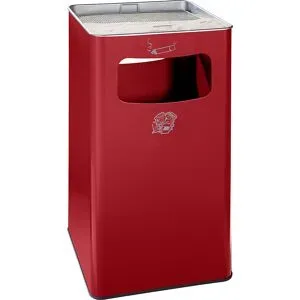 VAR, VAR® Ascher-Abfall-Kombination, Standmodell, 96,1 Liter, feuerrot