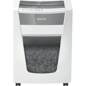 Leitz, Leitz IQ Office Pro P5 Aktenvernichter 10 Blatt Partikelschnitt 2 x 15 mm P-5 30 l Vernichtet auch Heftklammern,