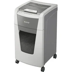 Leitz, LEITZ Aktenvernichter IQ 8015-20-00 Partikelschnitt Grau, Weiss