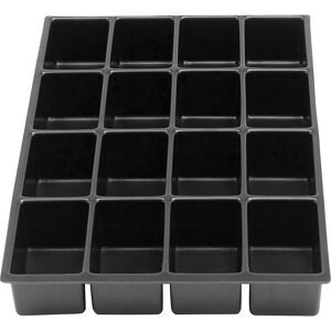 Bisley, Bisley Multidrawer Schubladeneinsatz 16 Fächer Schwarz 51 mm Pack 5 Stück
