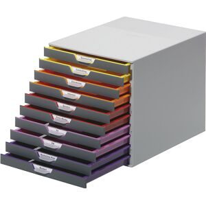 DURABLE, DURABLE Schubladenbox Varicolor 10 -C4 7610/27 farbige Griffe, 10 Schubladen