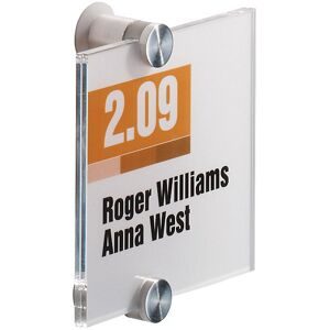 DURABLE, DURABLE T&uuml;rschild Crystal Sign 482019 transparent, acryl 105x105mm