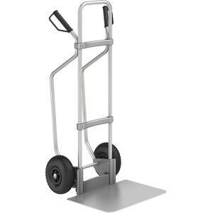 Aluminium-Sackkarre mit Kufen, Schaufel-BxT 450 x 500 mm, Alu, Luftbereifung, ab 2 Stk eurokraft pro