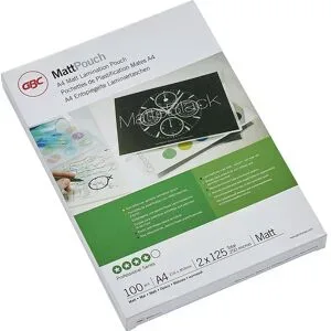 GBC, GBC Laminiertasche A4 3747241 matt, 125my 100 Stk