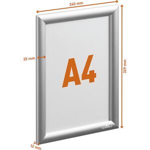 DURABLE, DURABLE Klapprahmen A4 232 x 18 x 335 mm Silber