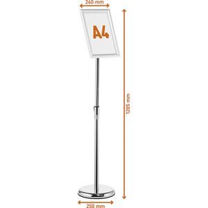 DURABLE, DURABLE Bodenanzeige A4 112,5 x 31,5 x 31,5 cm Silber