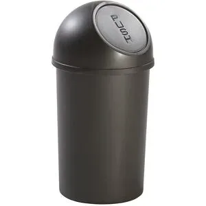 helit, helit Abfallbehälter, 13 l schwarz, H490xØ253mm