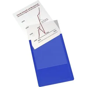 EICHNER, Sichttaschen, farbig, DIN A4 hoch, blau, 10 Stück