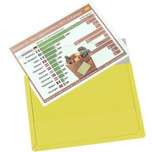 EICHNER, Magnet-Sichttasche DIN A4, quer, gelb, 10 Stk/VE