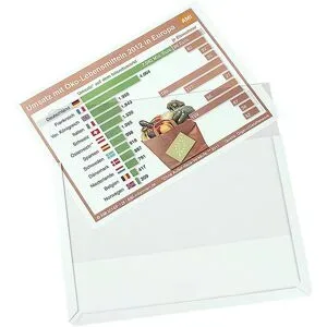 EICHNER, Sichttaschen, farbig, DIN A4 quer, transparent, 10 Stück