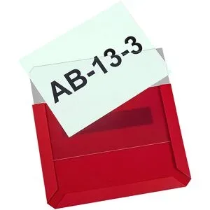 EICHNER, Magnet-Sichttaschen, DIN A6 quer, rot, 10 Stück
