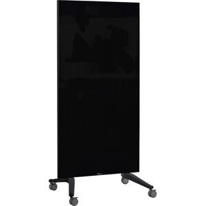 Legamaster, Mobiles Glasboard Legamaster, schwarz, magnethaftend, doppelseitig nutzbar, B 900 x H 1750 mm