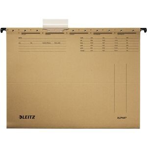 Leitz, Leitz ALPHA Hängemappen 1915 A4 V-Base 15 mm 250 g/m² Naturbraun 100% Recycelter Natron-Karton 25 Stück