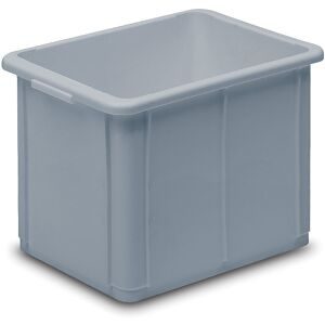 kaiserkraft Stapelbehälter aus Polypropylen, Volumen 30 l, Außenmaße LxBxH 400 x 300 x 339 mm, grau