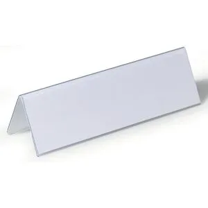 DURABLE, DURABLE Tischnamensschild Dachform 8052/19 transp., 61/122x210mm 25 Stk.