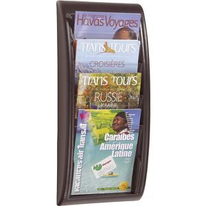 Paperflow, Paperflow wandmontierbarer Prospektständer Polystyrol 290 x 95 x 650mm A4 Schwarz