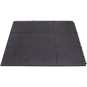 Arbeitsplatzmatte, Industriematte Yoga Solid Oil, schwarz, geschlossene Oberfläche Miltex