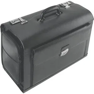 ALASSIO, Alassio Pilotenkoffer, mit Tragegriff, mit Laptopfach, Rindleder, schwarz