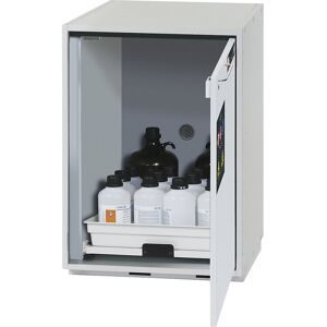 asecos®, Säuren- und Laugen-Unterbauschrank asecos SL-CLASSIC-UB, Flügeltür, Anschlag rechts, Front Lichtgrau, B 590 x T 570 x H 800 mm