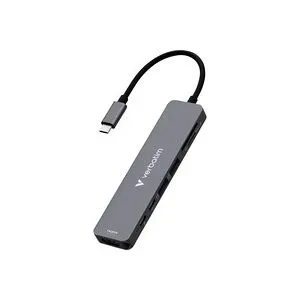 Verbatim, Verbatim 32158 USB-Hub HDMI® USB 3.2 Gen1 5 GBit/s USB-C® PD Ladeanschluss Grau Essentials
