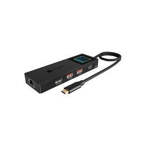 undefined, ICY BOX Dockingstation Spade Dock 4038 7-in-1, LCD, 10 Gbps, PD 100W