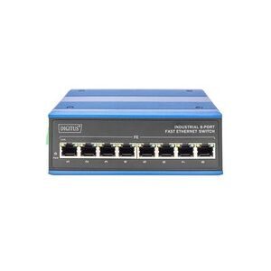 Assmann Electronics, INDUSTRIAL 8-PORT 10/100 SWITCH DIN RAIL EXTENDED TEMP RANGE  NMS IN CPNT