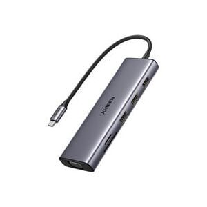 UGREEN, UGREEN USB-C to 3xUSB-A Hub 10in 1 15601 HDMI,VGA,RJ45,3.5mm,SD,TF,PD