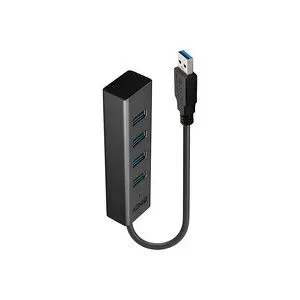 LINDY, LINDY 43324 USB-Hub 4 Port USB-A USB 3.1 Gen1 5 GBit/s Schwarz 43324