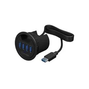 ICY BOX, ICY BOX In-Desk USB Hub 60 mm black IB-HUB1403 4x USB 3.0 Typ A
