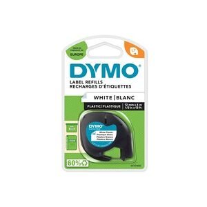 DYMO, DYMO Schriftband LetraTag weiss S0721660 Plastik 12mmx4m