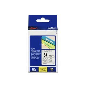 PTOUCH, PTOUCH Band, laminiert schwarz/weiss TZe-221 PT-1280VP 9 mm