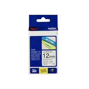 PTOUCH, PTOUCH Band, laminiert schwarz/weiss TZe-231 PT-1280VP 12 mm