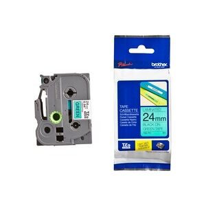 PTOUCH, PTOUCH Band, laminiert schwarz/gr&uuml;n TZe-751 PT-2450DX 24 mm