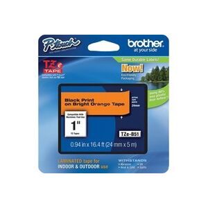 PTOUCH, PTOUCH Band, lam.,fluor. schw./orange TZe-B51 PT-540 24 mm