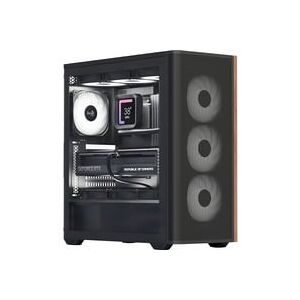 AEROCOOL, AeroCool D501A-G-BK-V2 Midi-Tower PC-Gehäuse Schwarz