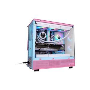 Thermaltake, Thermaltake View 270 Plus TG ARGB Bubble Pink Midi-Tower Gaming-Gehäuse Pink, Blau