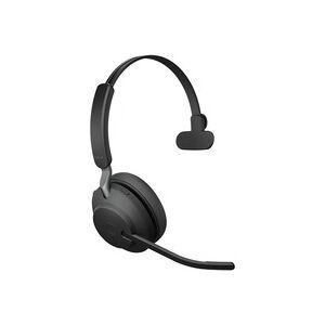 Jabra, Jabra Evolve2 65 monaural On Ear Headset Bluetooth® Mono Schwarz Lautstärkeregelung, Batterieladeanzeige,